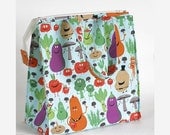 Vegetarian  Lunch Bag Insulated Lunch Tote Vegetable Themed