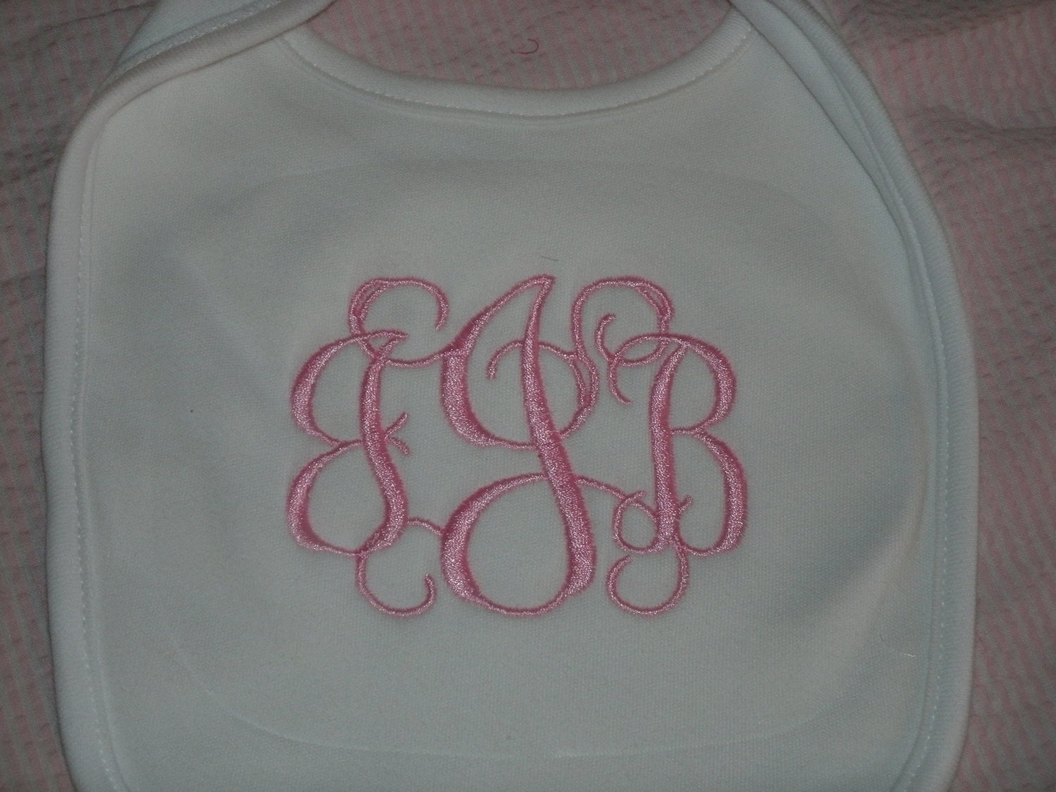 Custom Monogrammed Bib Personalized