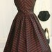 She only listens to, Music Without Words  - Circa 1950's - Mid Century - Pin Up - Bombshell - Party Dress