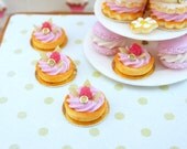 Pink Raspberry Mousse Tartlet - 12th Scale Miniature Food