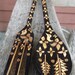 custom serving fork and spoon set, flower bird leaf ooak design, wood burning, burnedfurniture handmade