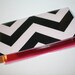 Checkbook Cover / Holder / Case  - Chevron - Zig Zag - ZigZag - black