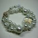 Coco Pearl & Crystal Bracelet Bridal Wedding Jewelry Two Strand