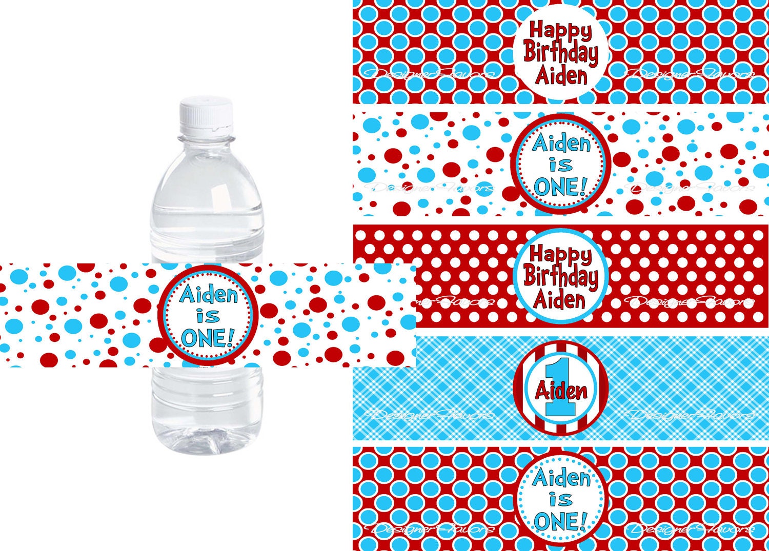 Dr Seuss - Buy 2 Get 1 FREE - Water Bottle Labels DIY PRINTABLE File Personalized Party Decorations