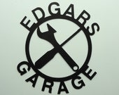Custom Personalized Metal Art Garage Sign - Free USA Shipping