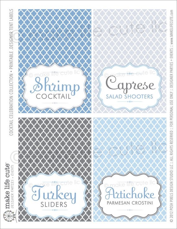 HOUSEWARMING - Printable Tent Cards Labels - New Home, Moving, Cocktail Party - DIY Cocktail Celebration Collection - by Make Life Cute Il_570xn