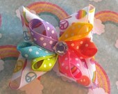 Peace, Hearts and Smiles Hairbow