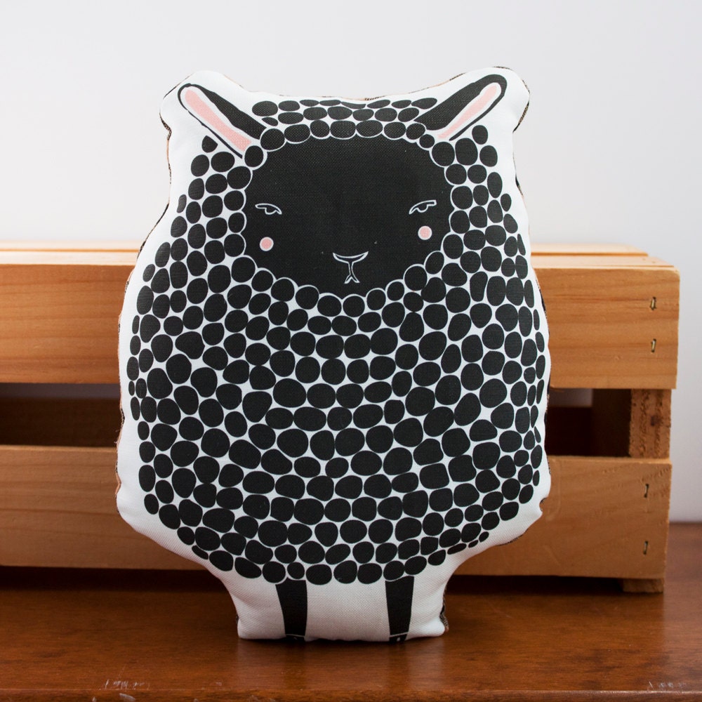PRE ORDER: Handmade Black Sheep Pillow, Sheep Toy, Stuffed Animal, Baby Toy, Baby Lamb Pillow