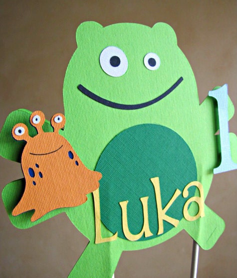 Little Monster Party - Smash Cake Topper