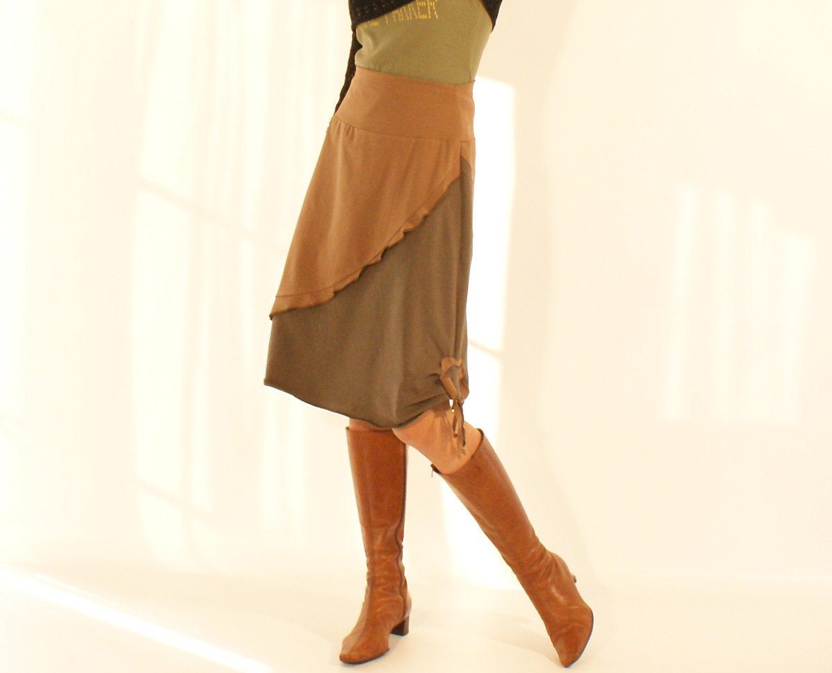 SALE Aline cotton jersey skirt in two shades by ThongbaiTatong