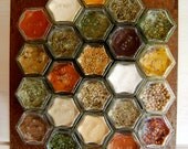MEDIUM Rusted Metal Wall Plate, 10" x 12".  Fits up to 30 Small Magnetic Jars (Jars NOT Included).  Ships FREE.