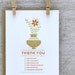 Thank You Card: Letterpress Check Box Thank You Notes -  Flowers, Vase, Modern Typography - Peach, Papaya, Sage Green (Set of 3)