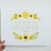 Yellow Flowers Scripture 8 x 10 Art Print, Trust In The Lord, Quote, Bible Verse, Proverbs