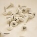 Numbered Craft Push Pins - 1 through 25 - Black Print on White