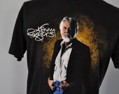 1989 Kenny Rogers Tee on Tour 1992 Country Singer Black Soft n Thin LARGE