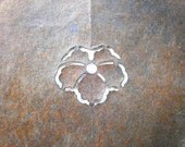 Vintage Japanese Stencil Family Crest D60 Flower Stencil Kamon
