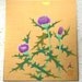 Vintage Japanese Painting Thistle Flower in Showa Period