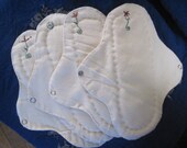 4 Handsewn Organic Cotton Menstrual Pad, size large