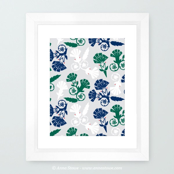 Pattern Print 8x10 - Thistle