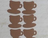 6 tea cups - chipboard
