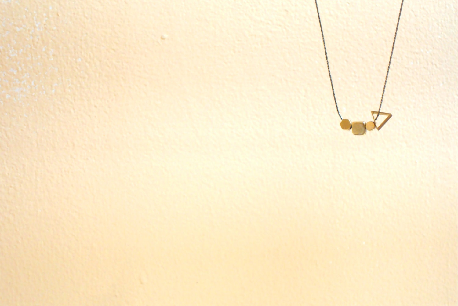 little shapes (brass geometric necklace)