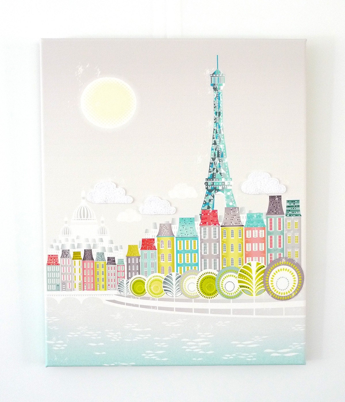 Paris, Eiffel Tower - Canvas, Textiles, Print