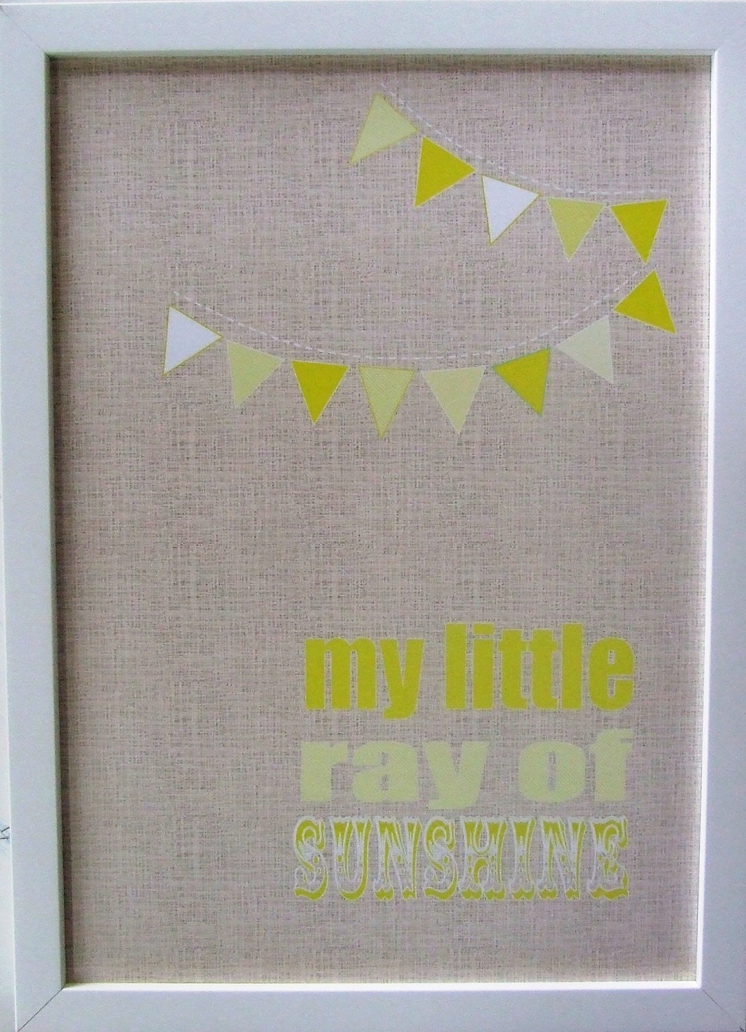 A3 Poster - Bunting - My little ray of sunshine