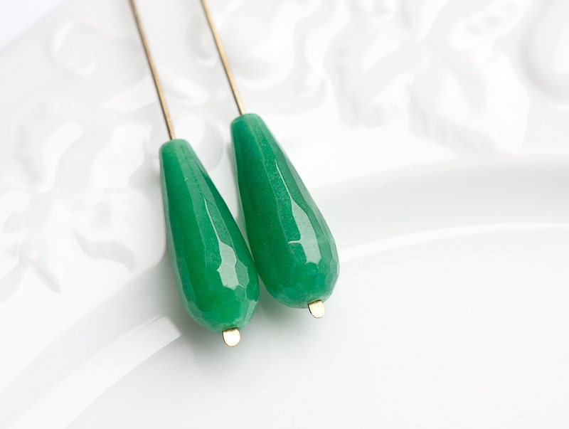 Modern Earrings Emerald Green Jade Urban Minimalist Geometric Jewelry organic eco friendly free shipping tbteam rusteam
