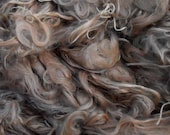 Suri Alpaca Fiber, 7.5",  Light Fawn, 2 Ounces, Lady Catherine.