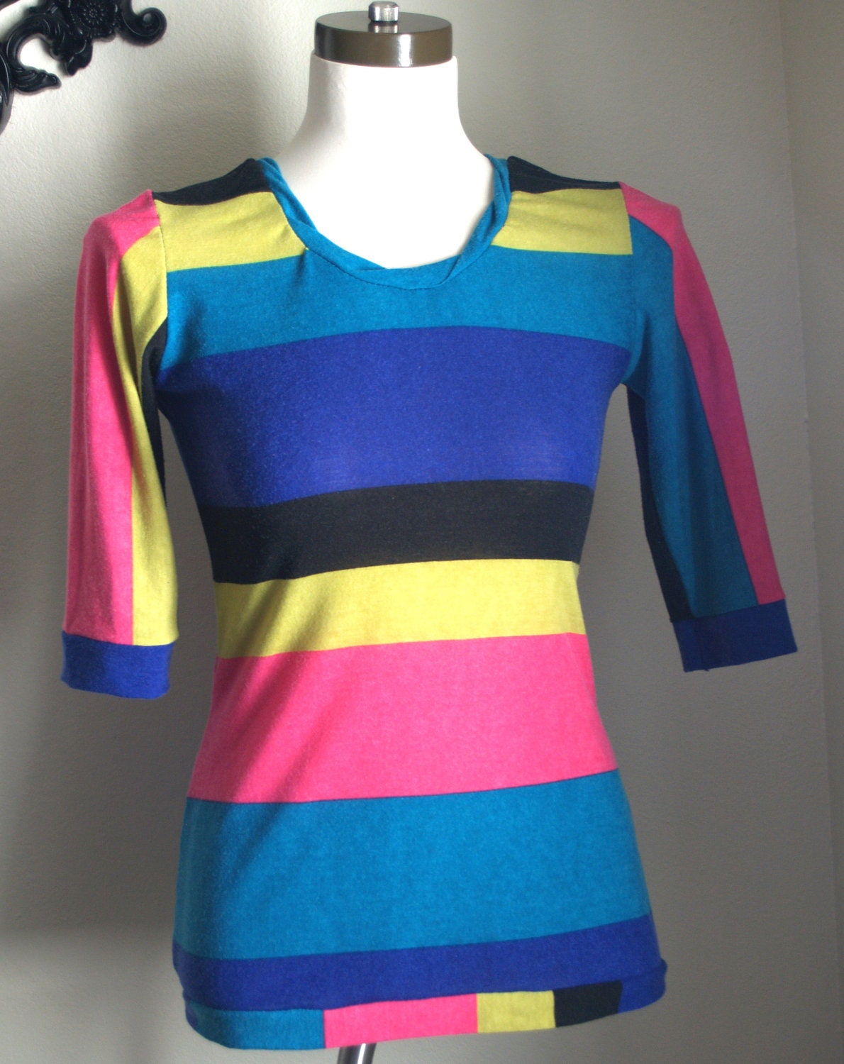 OOAK Colorful elbow sleeve tee