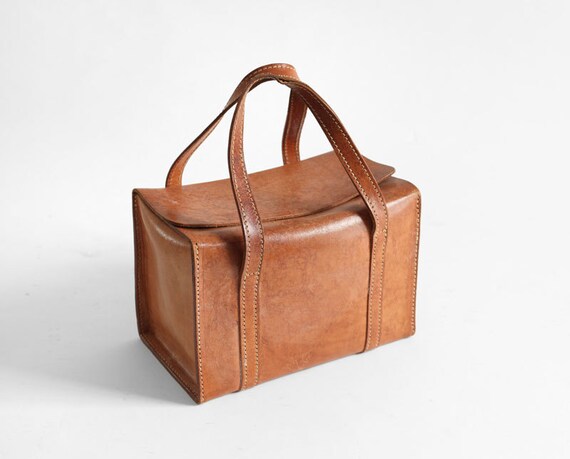 Vintage Leather Case - Mid Century, Camera, Storage