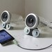 Mason Jar Speakers - Unique UpCycled Crystal Pattern Computer - Game Consoles - iPhone - IPOD - MP3 - Amplified Speaker Set - Handmade Bases