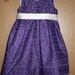 Flower Girl Dress  Deep Rich Purple Eyelet  With Matching Bonnet or Purse 03 months to size 6