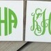 Vinyl Monogram Decal  - 3 inch