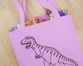 Light Pink Dinosaur Tote Bag