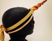 Gold Wearable Unicorn Horn- an instant unicorn costume for all ages. (Unicorn horn, My Little Pony, The Last Unicorn)