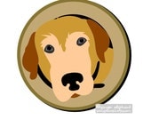 Yellow Lab Mouse Pad Round Mousepad Yellow Labrador Retriever