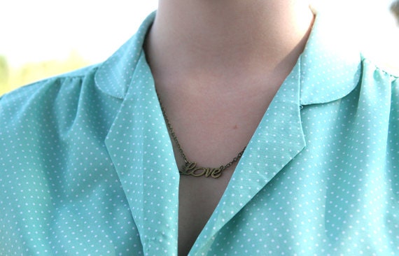 Love Letter Necklace // Bridesmaid Gifts // Vintage Rustic Wedding