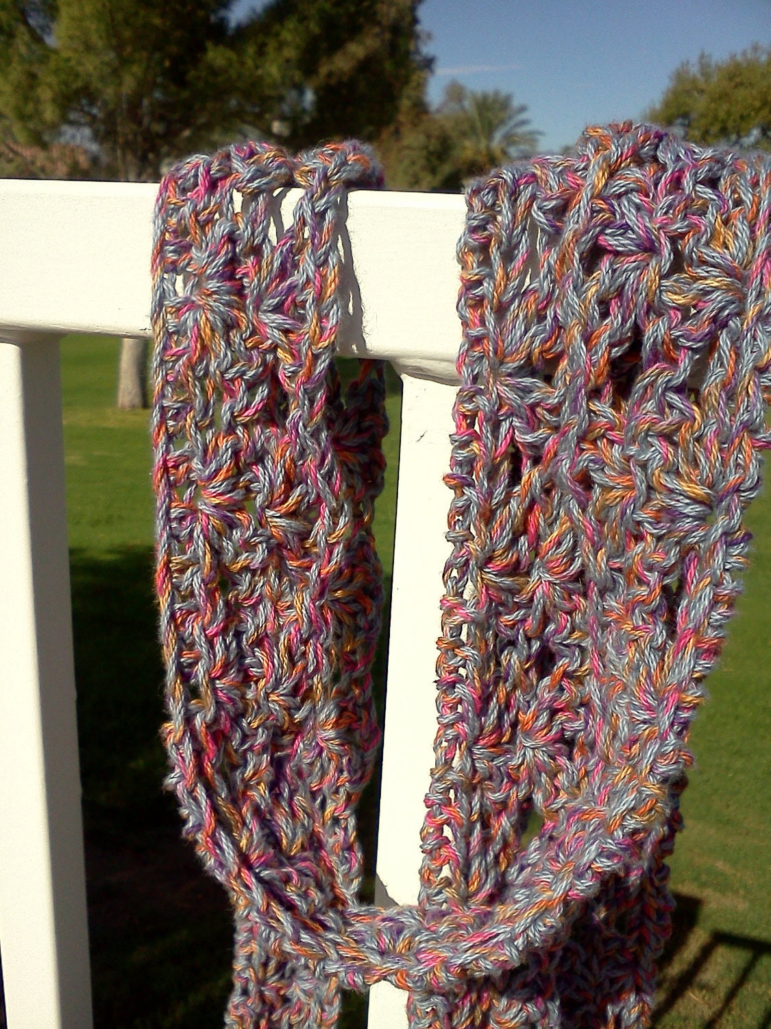 Autumn Light Weight Desert Landscape Cotton Fiber Scarf....