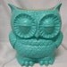 Tootsie Pop Owl Garden Planter  Turquoise