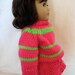 Sweater and Skirt Set Hot Pink Lime Green American Girl Doll