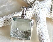 Sands of Time - Shake Necklace - Sterling Silver and Faceted White, Pink, Blue, Black, or Yellow Diamonds - Small Pendant - THE ORIGINAL