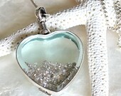 Sands of Time - Shake Necklace - Sterling Silver and Faceted White, Pink, Blue, Black, or Yellow Diamonds - Large Pendant - THE ORIGINAL