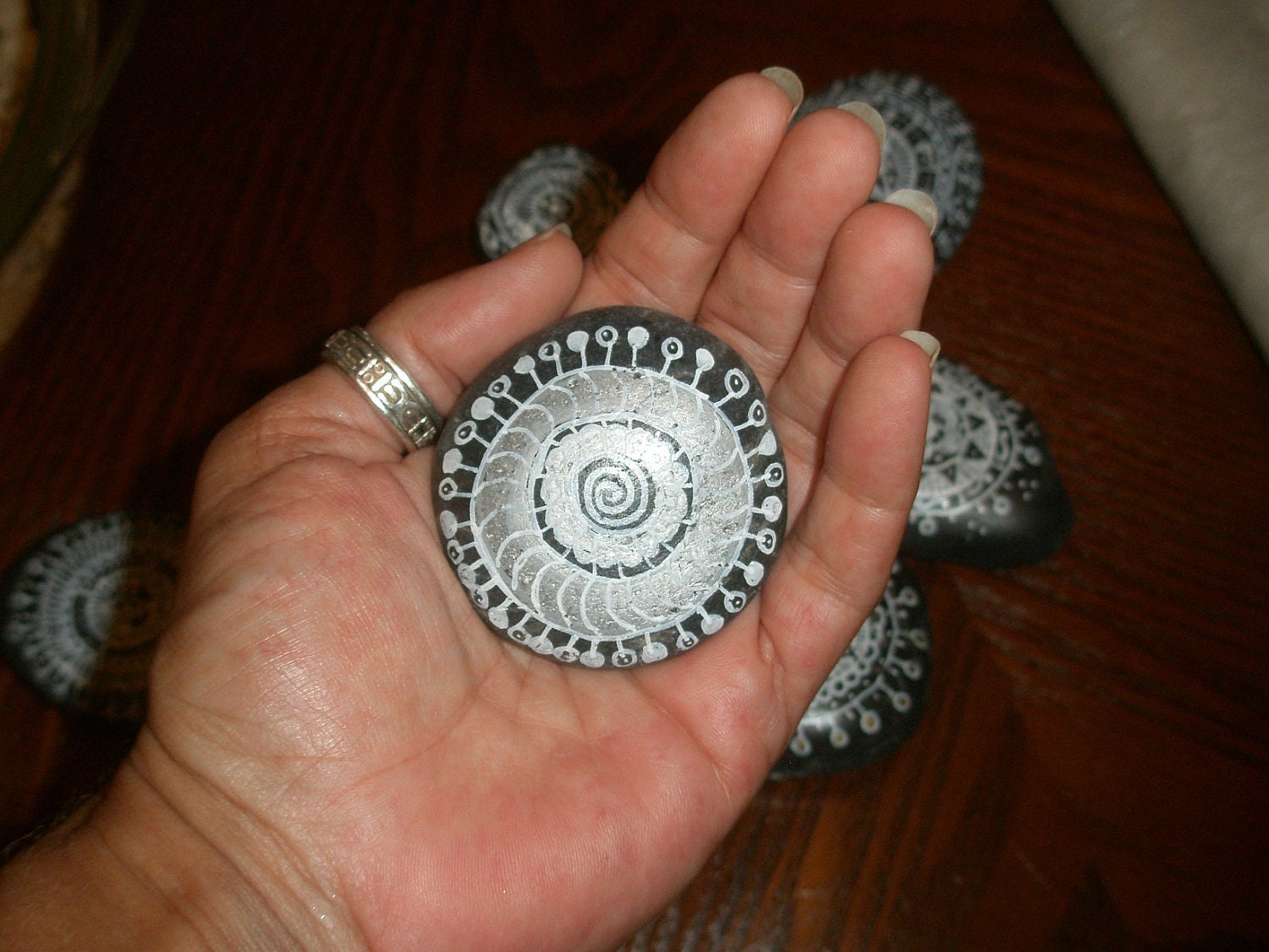 hand drawing stone