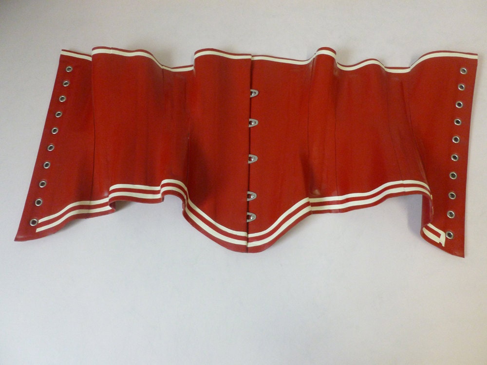 Sample Sale - Latex Stripe Under Bust Corset