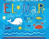 Ocean (El Mar) Canvas Wall Art for Children