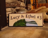 Lucy and Ethel. Personalized Wood Sign