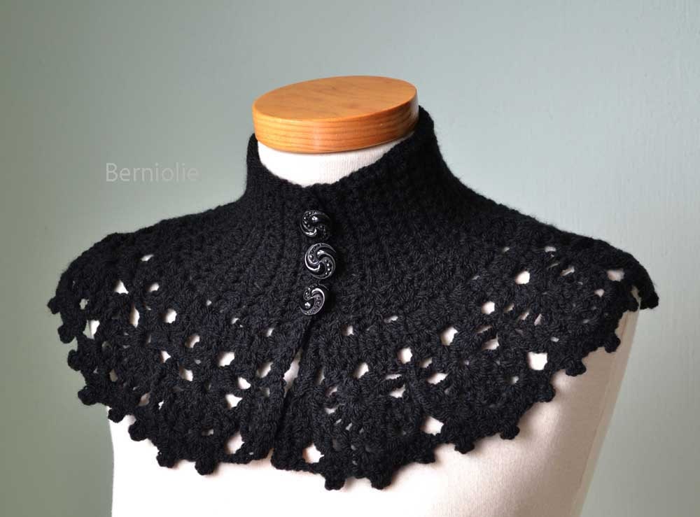 INSTANT DOWNLOAD, LACY, Crochet capelet/cowl pattern pdf