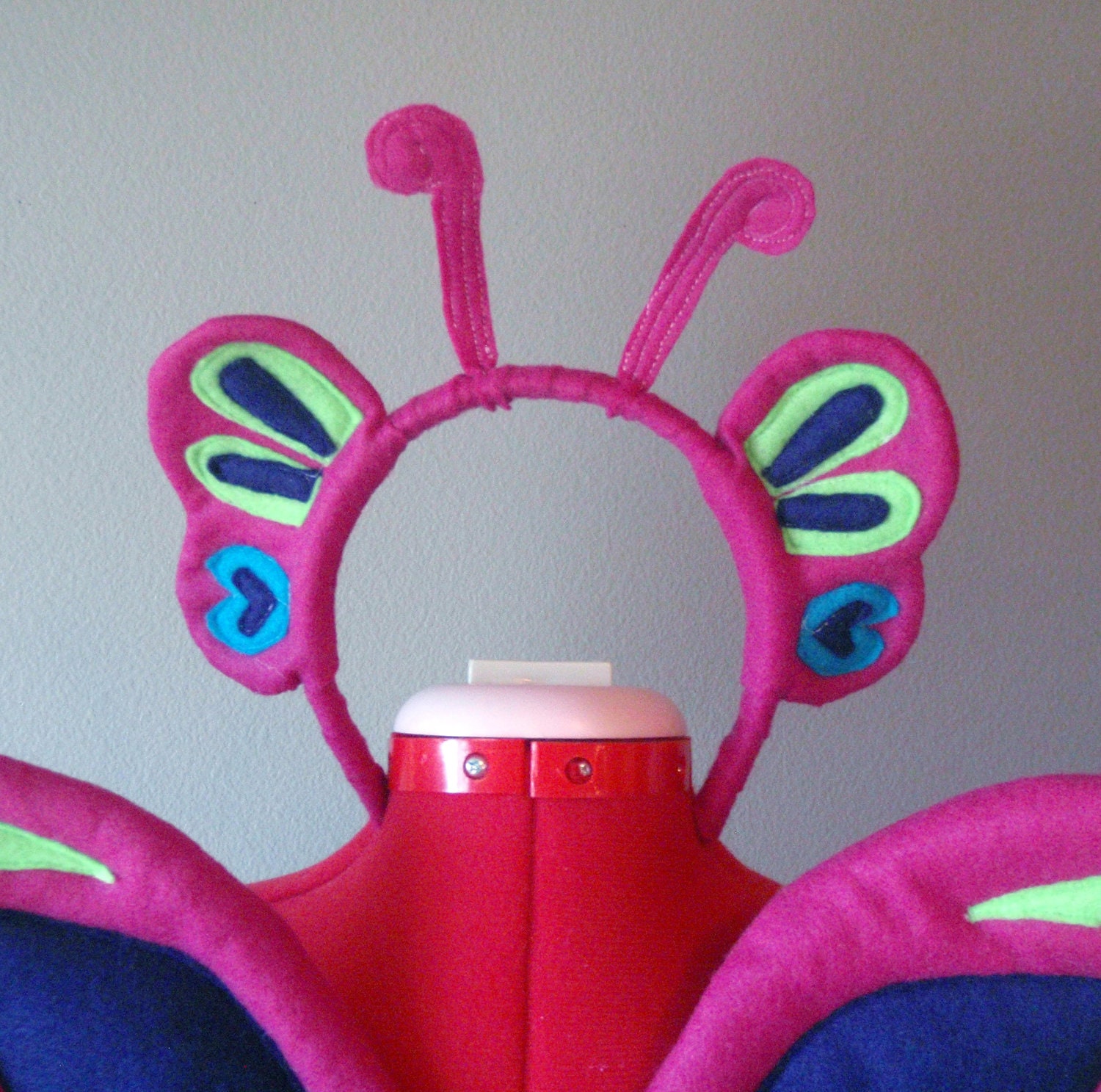 Butterfly Antenna. Headband. Pink, green, blue, purple. Anjett Style. Original design.