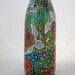 Wine Bottle hand painted, Art Vase Painted Sea Turtles, Message in a Bottle